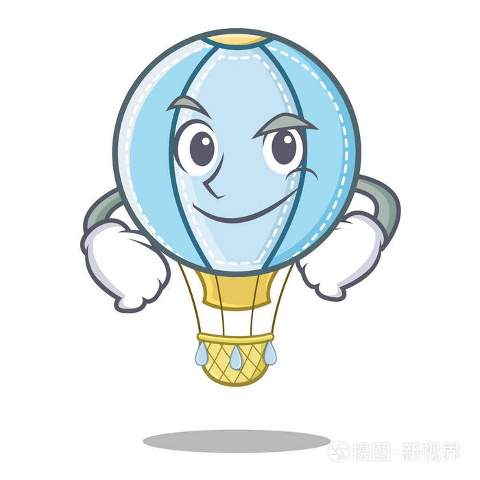 自鸣得意的空气气球字符卡通