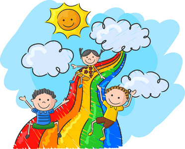 小孩子玩卡通图片