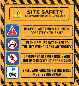 工地安全标志图片