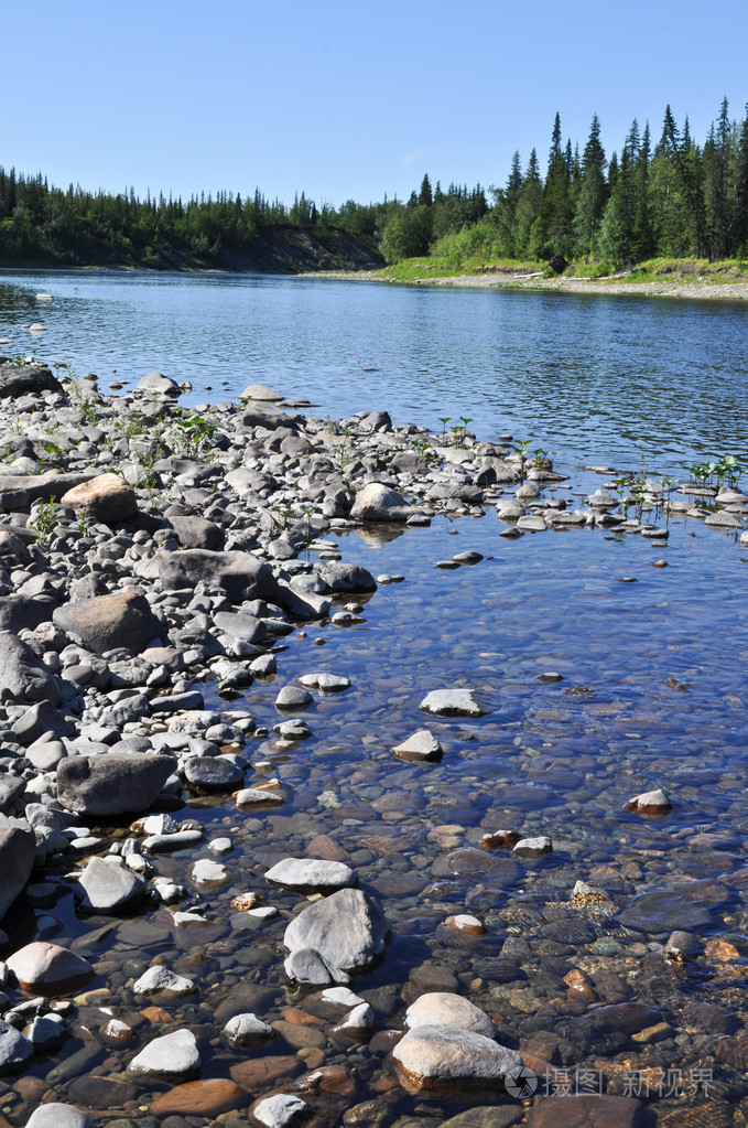 卵石在乌拉尔河