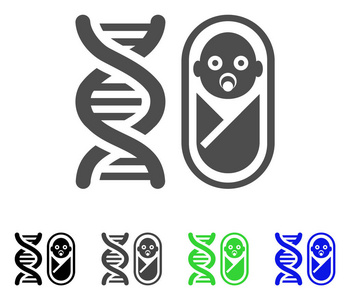 宝贝遗传学平面图标
