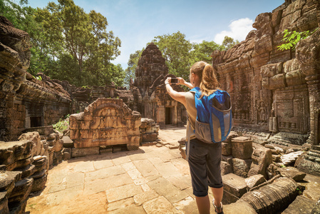 旅游摄影独特浅浮雕中柬埔寨吴哥窟