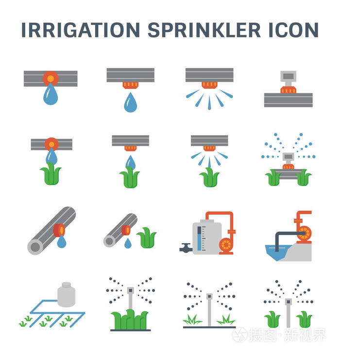 灌溉喷头图标