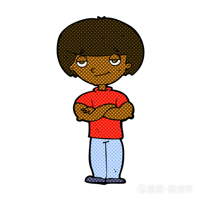 漫画卡通自以为是的男人