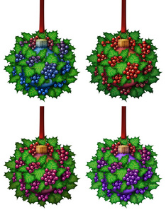 圣诞冬青球装饰