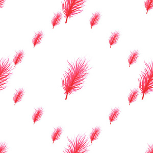 水彩羽毛抽象无缝模式