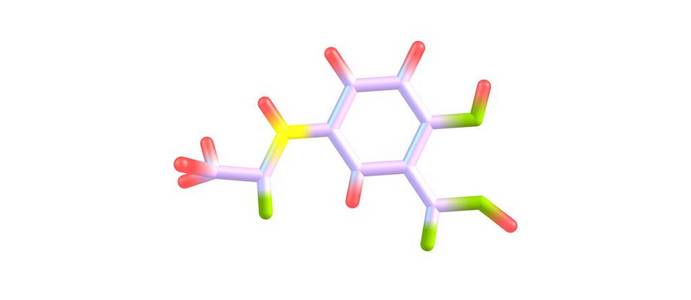 美沙拉嗪分子结构上白色孤立