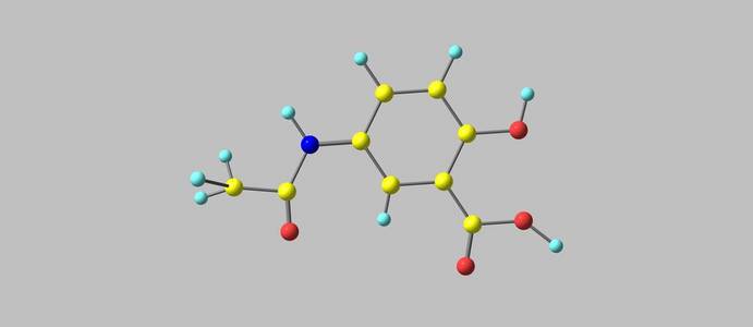美沙拉嗪分子结构上灰色孤立