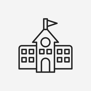 学校建筑线图标学校建筑线图标照片