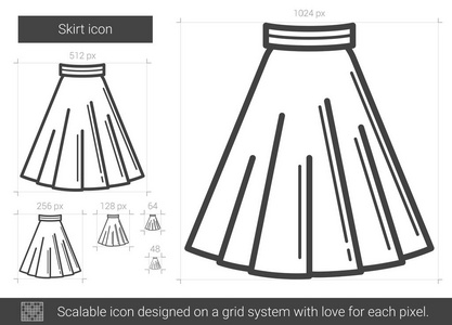 裙子线图标