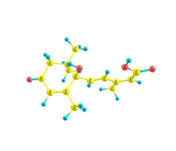 脱落酸分子上白色孤立