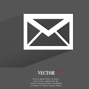 邮件。信封图标。现代平面设计
