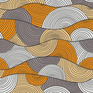 矢量无缝的抽象图案.色彩丰富的明亮插画与波照片