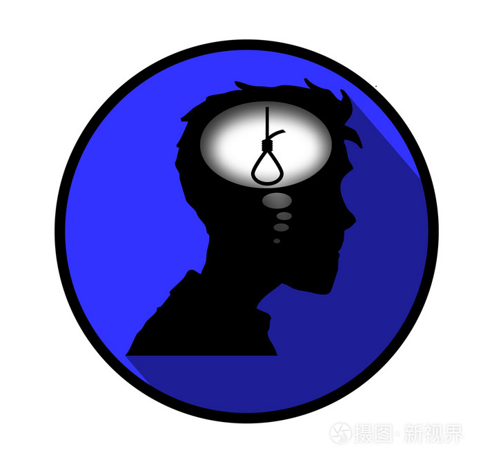 抑郁症的概念图标