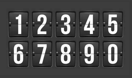 倒计时计时器,白颜色机械记分牌照片