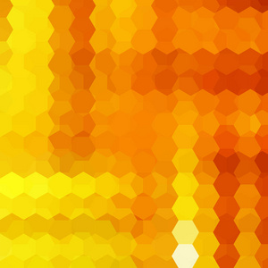 抽象背景组成的黄色 橙色的六边形。为业务演示文稿或 web 模板横幅传单的几何设计。矢量图