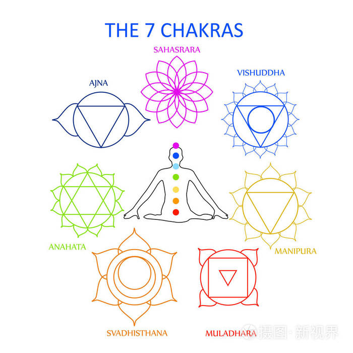 他们的名字与人体七个脉轮