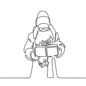 圣诞老人与礼品盒