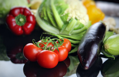 健康有机蔬菜组成的混合