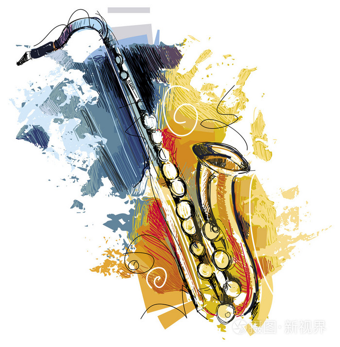 爵士乐艺术插画-正版商用图片0bse0c-摄图新视界