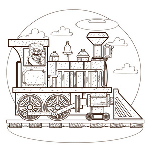 老蒸汽机车图标