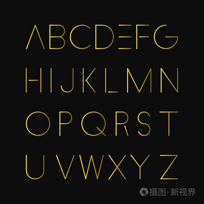 黄金的简约字体 豪华英语字母表插画 正版商用图片0bsqvz 摄图新视界 黄金的简约字体 豪华英语字母表插画 正版商用图片0bsqvz 摄图新视界
