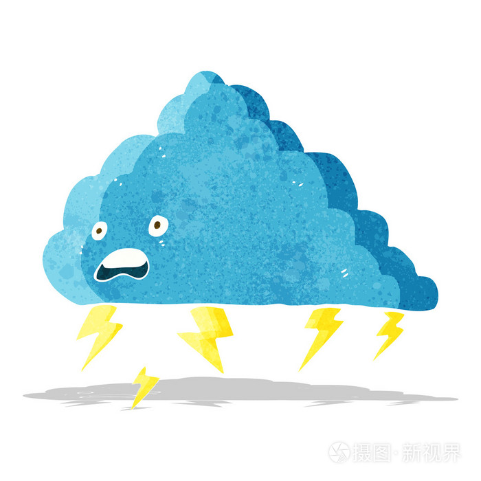 卡通雷云插画-正版商用图片0bsr0x-摄图新视界