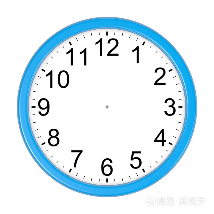 孤立的可定制蓝色钟