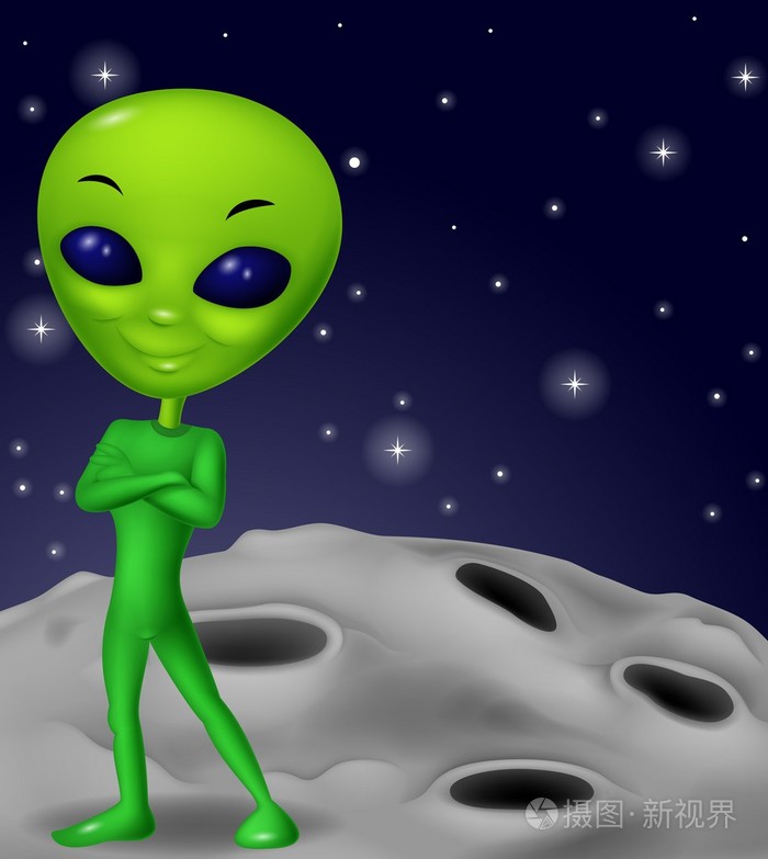 绿色外星人卡通