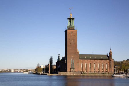 市政厅在斯德哥尔摩瑞典