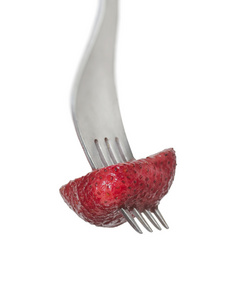 草莓上叉