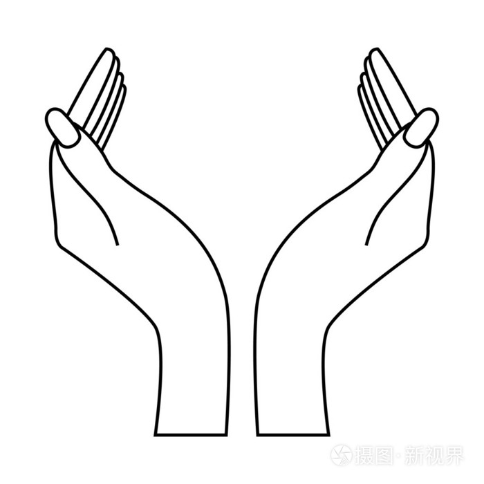 两只手插入您的徽标