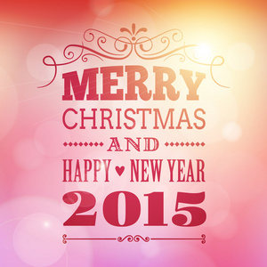 圣诞快乐和新年快乐 2015年海报
