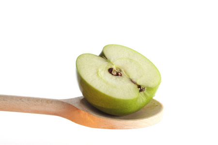 苹果上一个木勺