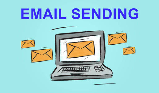 发送电子邮件的概念图片