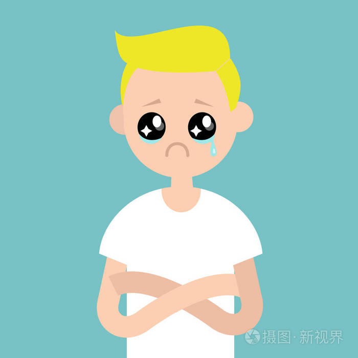 sad冒犯了字符以大动漫沾湿泪水的眼睛平e