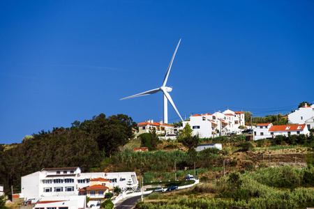风电机组电能的发电站在村庄
