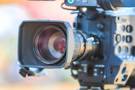 带数字对焦和曝光设置的相机 rec 界面取景器电视专业演播室数字视频