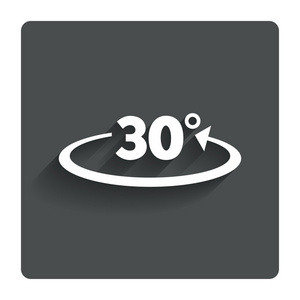 角度 30 度标志图标.几何数学符号照片