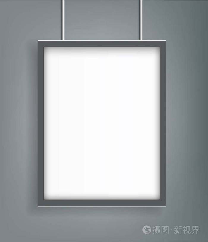 空白海报双折页小册子样机封面模板