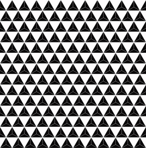黑白格子图案的三角形黑白相间的三角形形状对象集.