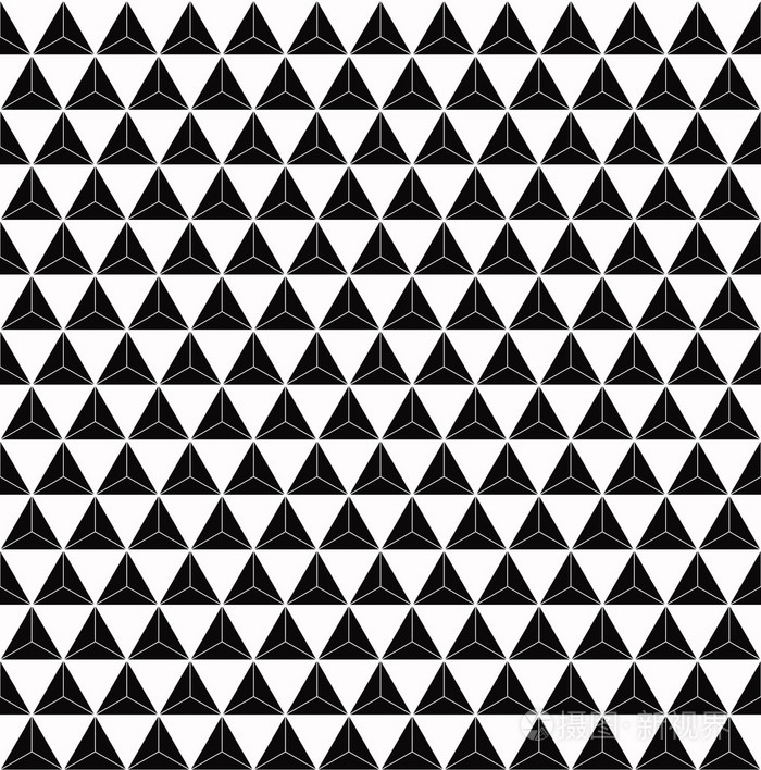 黑白格子图案的三角形