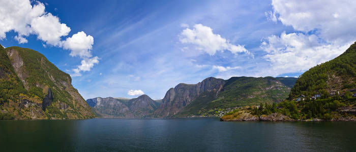 sognefjord挪威的全景
