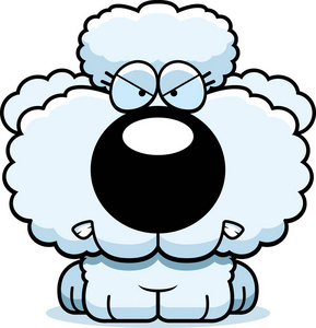 生气的狗卡通狮子狗生气照片