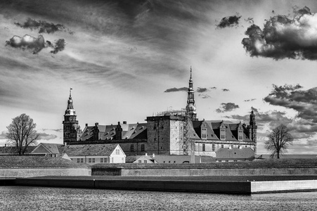 kronborg 城堡在丹麦的赫尔辛格港