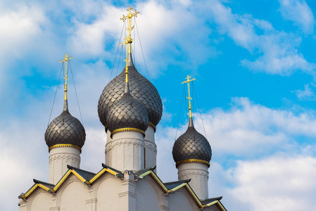 俄罗斯罗斯托夫大诺夫克里姆林宫的假设大教堂圆顶