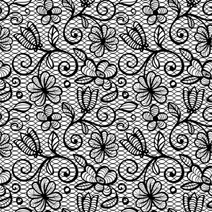 黑白花边无缝图案照片