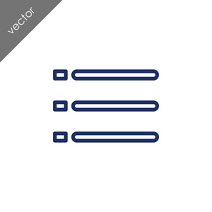 菜单下拉图标, 矢量插图照片