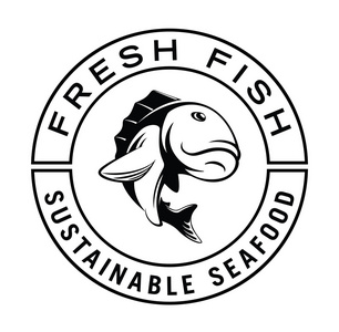 新鲜的海水鱼: 鱼徽章收藏照片