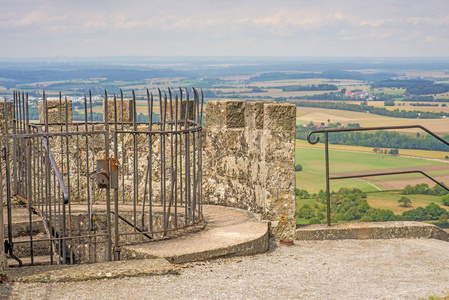 Waldenburg，德国的城堡的全景视图